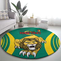 Custom Cameroon Football Round Carpet Go Indomitable Lions - Wonder Print Shop