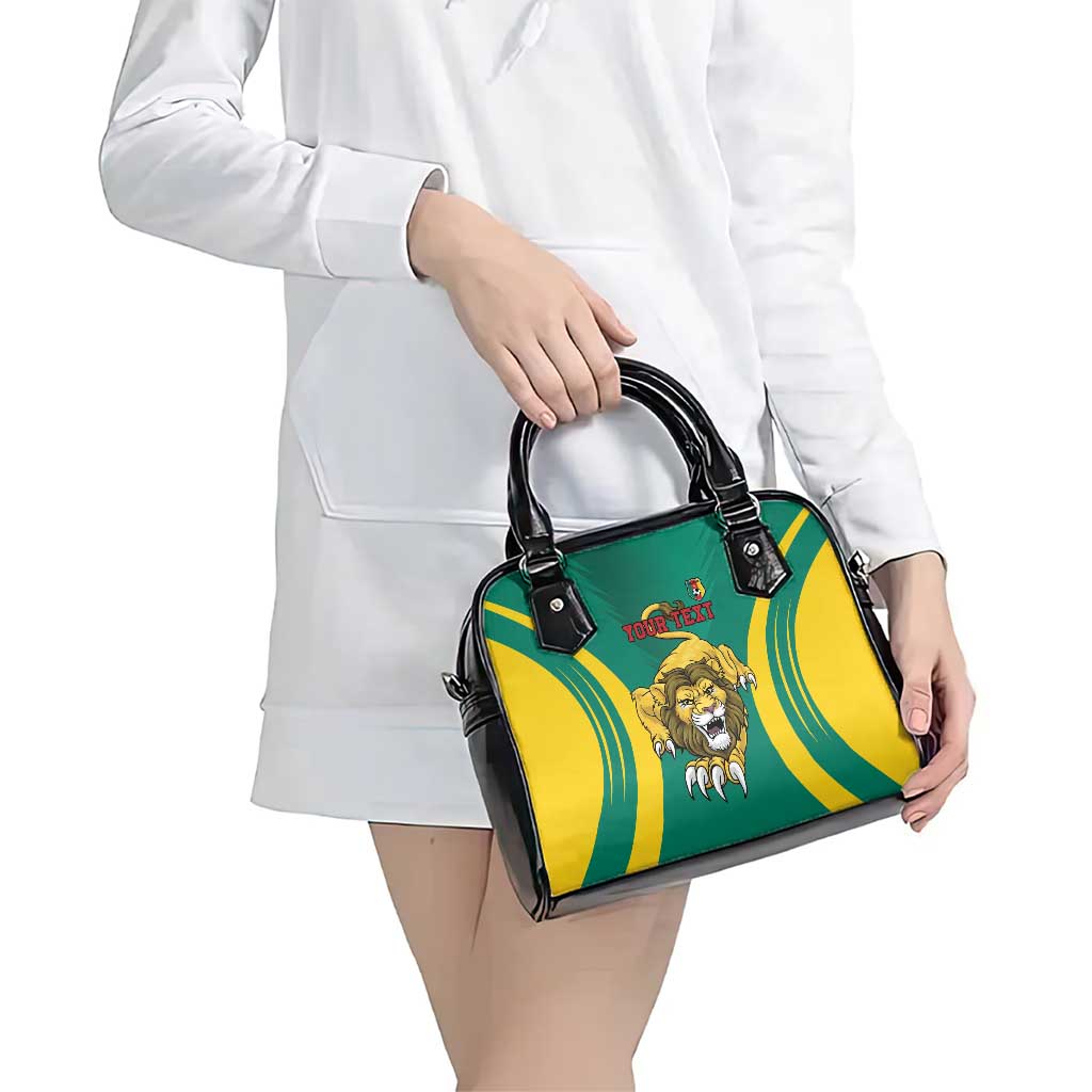 Custom Cameroon Football Shoulder Handbag Go Indomitable Lions - Wonder Print Shop