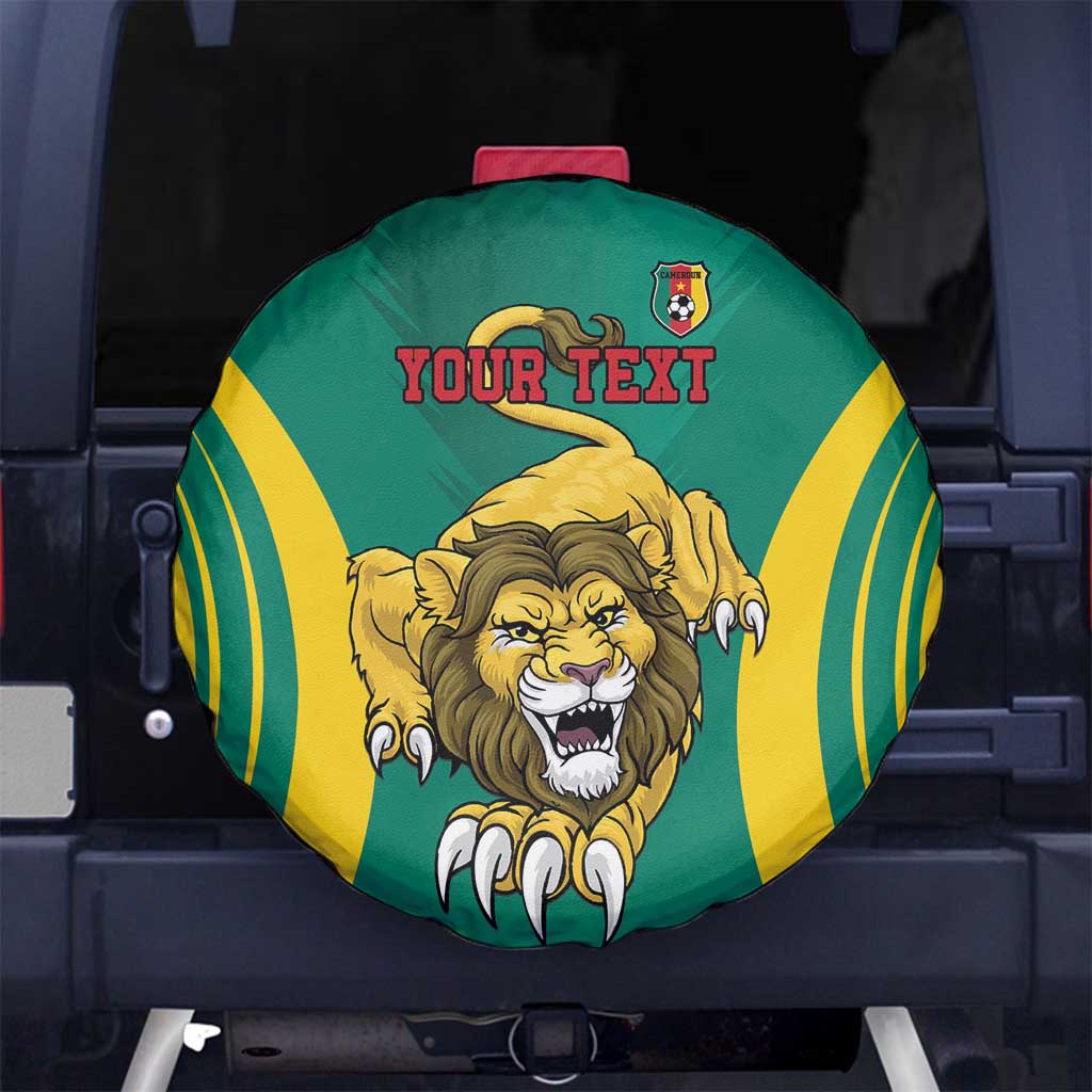 Custom Cameroon Football Spare Tire Cover Go Indomitable Lions - Wonder Print Shop