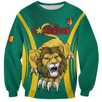 Custom Cameroon Football Sweatshirt Go Indomitable Lions - Wonder Print Shop