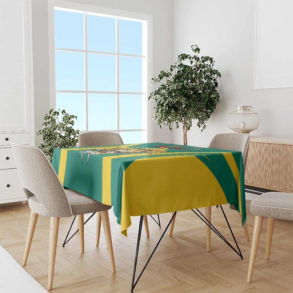 Custom Cameroon Football Tablecloth Go Indomitable Lions - Wonder Print Shop