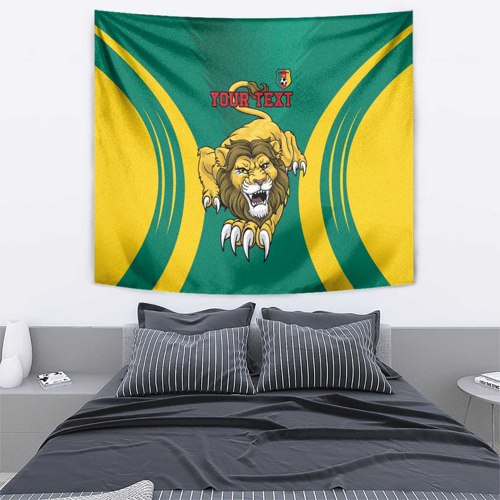 Custom Cameroon Football Tapestry Go Indomitable Lions - Wonder Print Shop