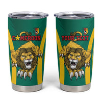 Custom Cameroon Football Tumbler Cup Go Indomitable Lions - Wonder Print Shop