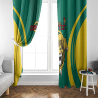 Custom Cameroon Football Window Curtain Go Indomitable Lions - Wonder Print Shop