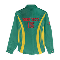 Custom Cameroon Football Women Casual Shirt Go Indomitable Lions - Wonder Print Shop