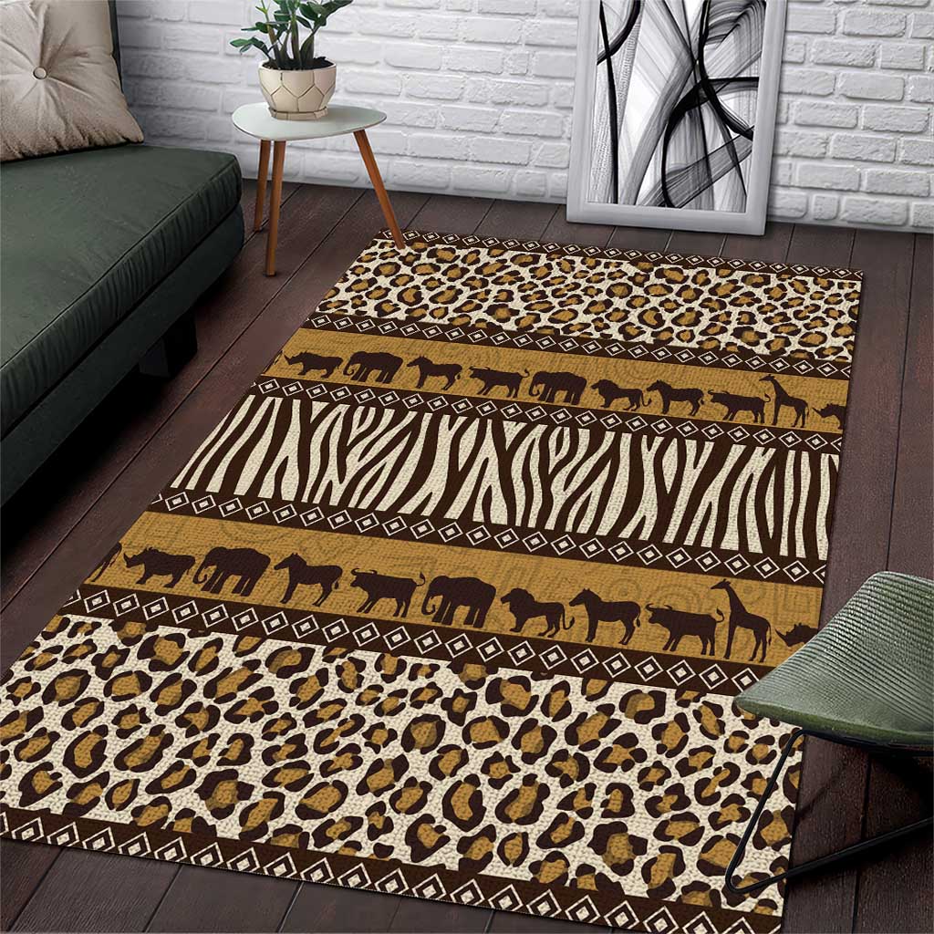 Animal Skin Mix African Pattern Area Rug