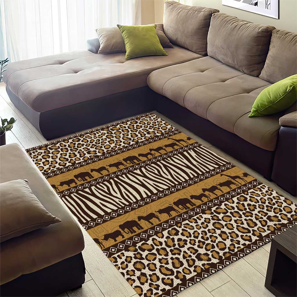 Animal Skin Mix African Pattern Area Rug
