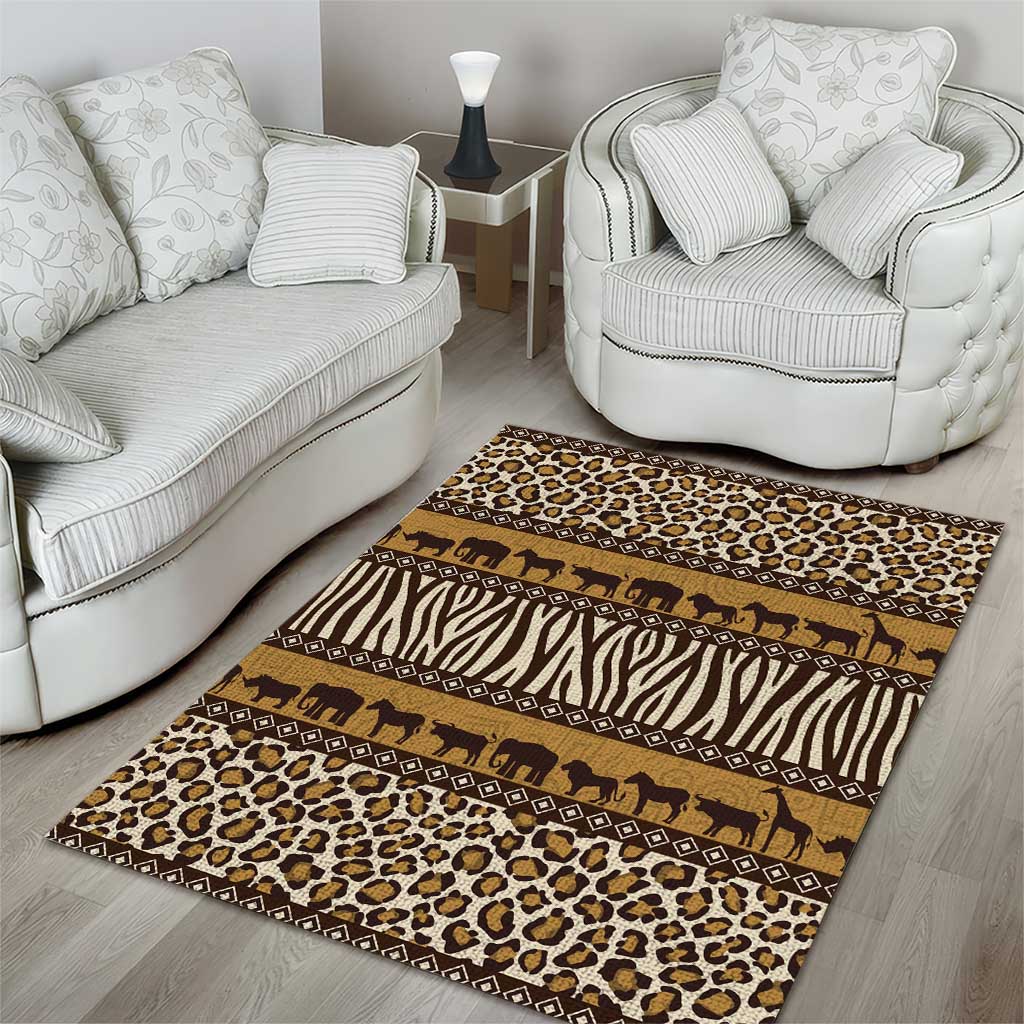 Animal Skin Mix African Pattern Area Rug