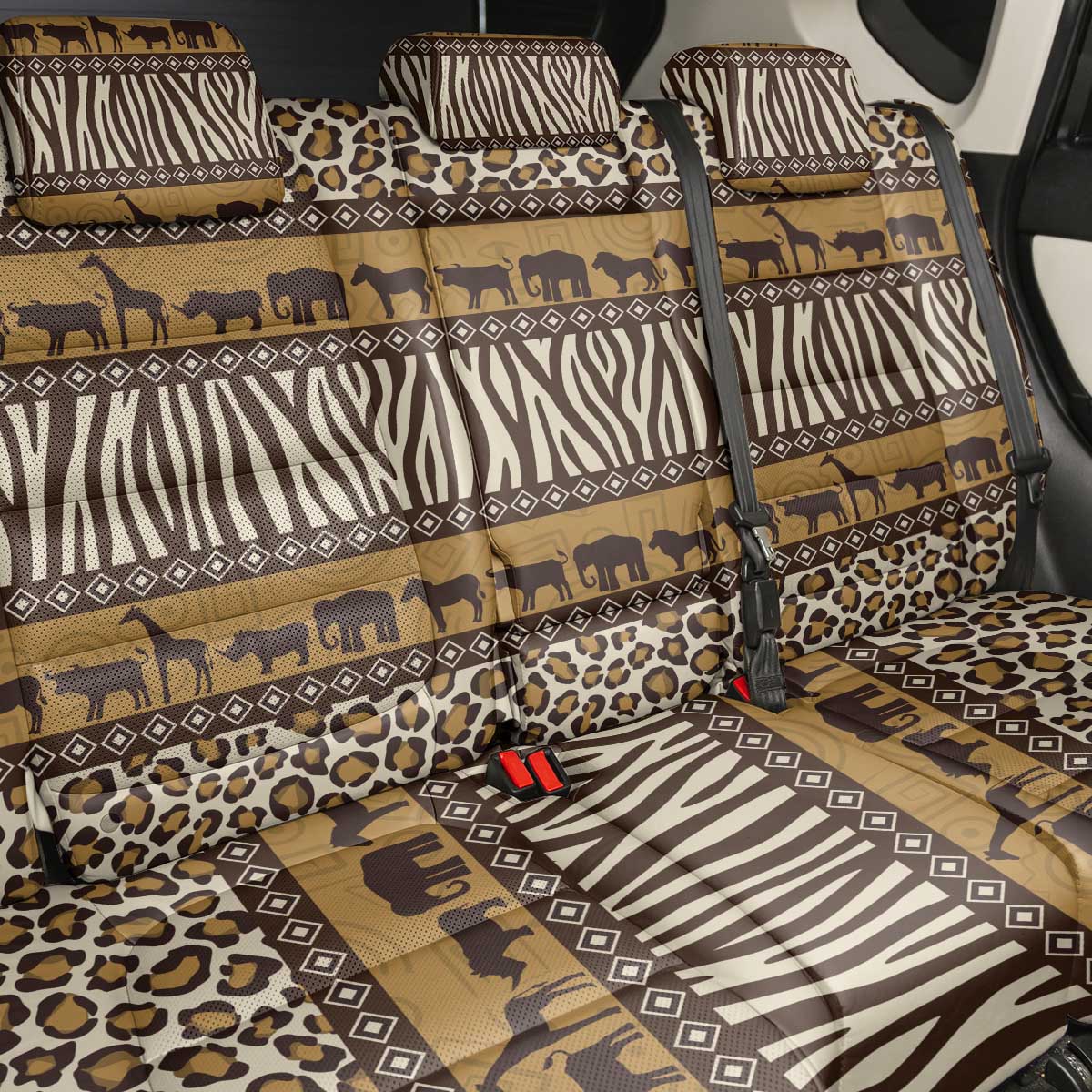Animal Skin Mix African Pattern Back Car Seat Cover