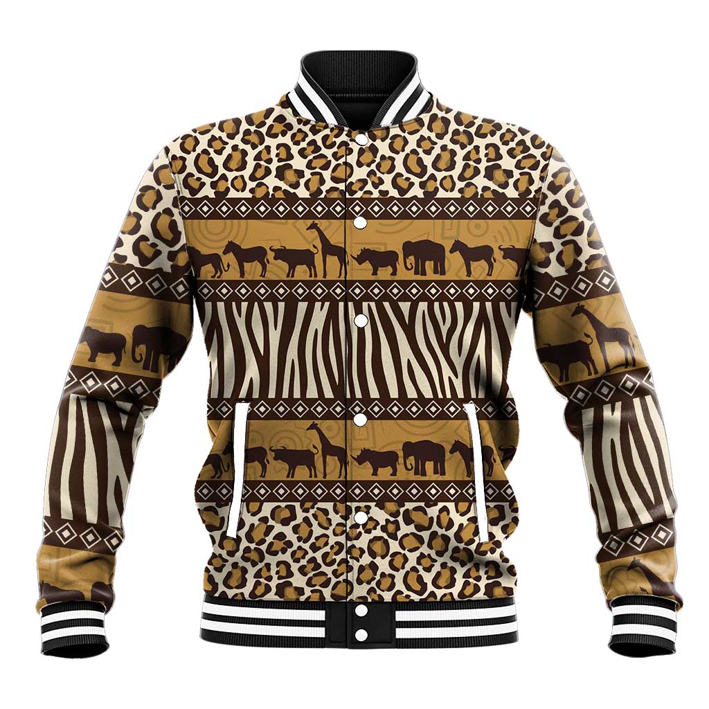 Animal Skin Mix African Pattern Baseball Jacket