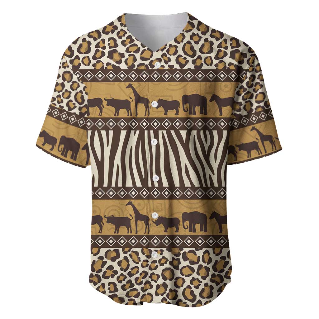 Animal Skin Mix African Pattern Baseball Jersey