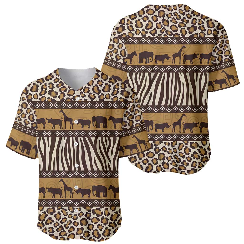 Animal Skin Mix African Pattern Baseball Jersey