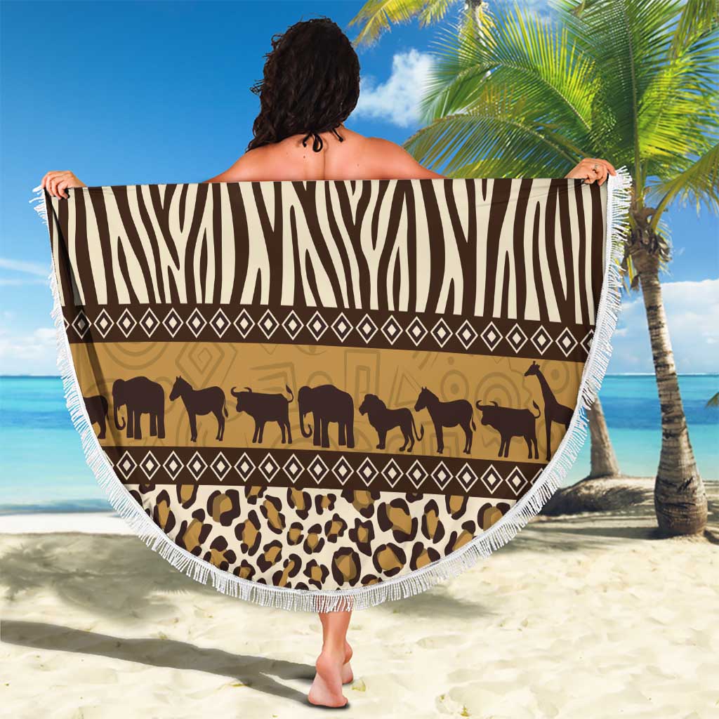 Animal Skin Mix African Pattern Beach Blanket