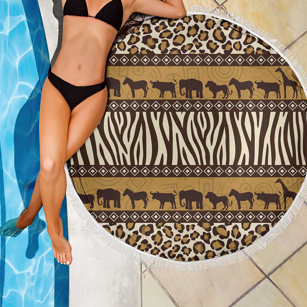 Animal Skin Mix African Pattern Beach Blanket