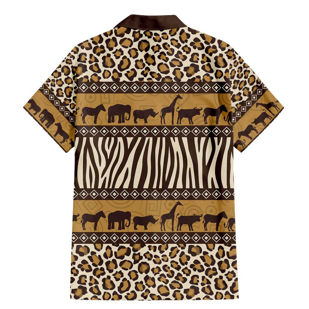 Animal Skin Mix African Pattern Family Matching Mermaid Dress and Hawaiian Shirt