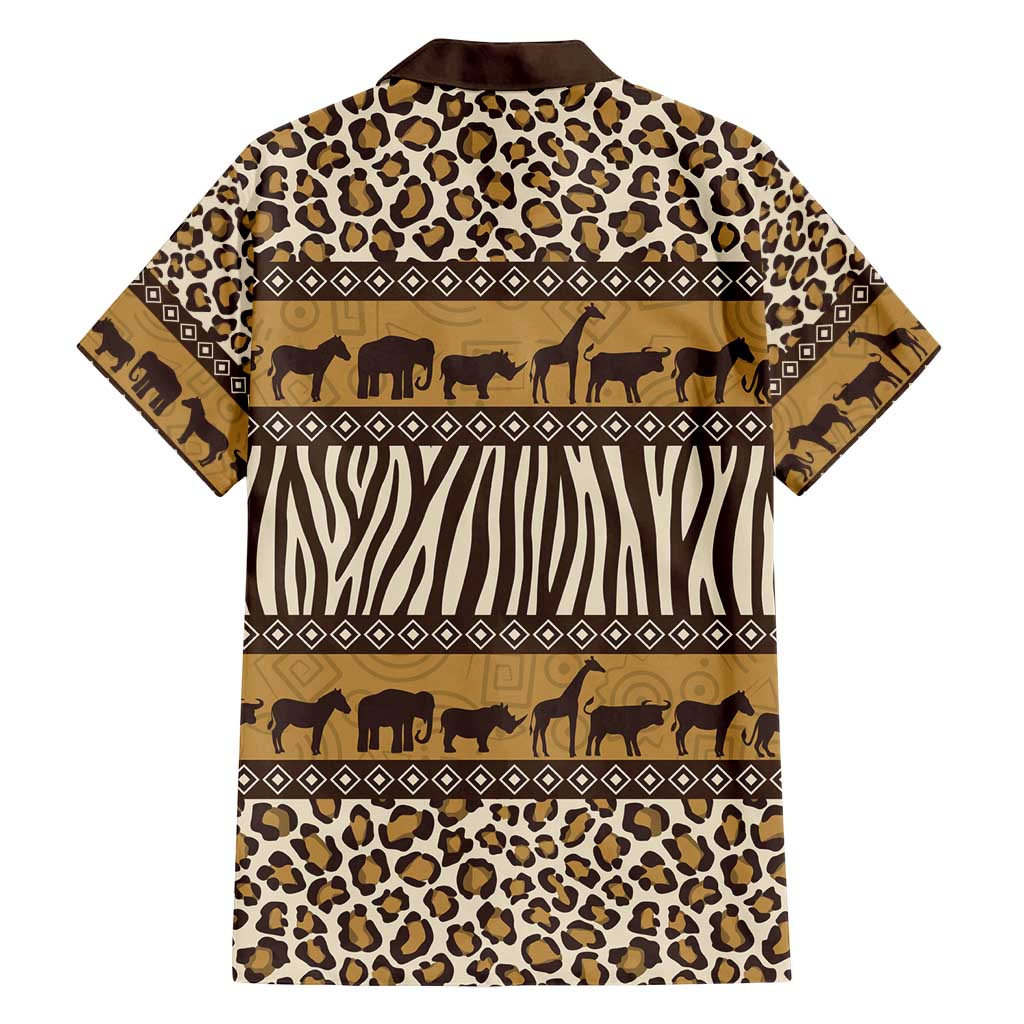 Animal Skin Mix African Pattern Family Matching Puletasi and Hawaiian Shirt