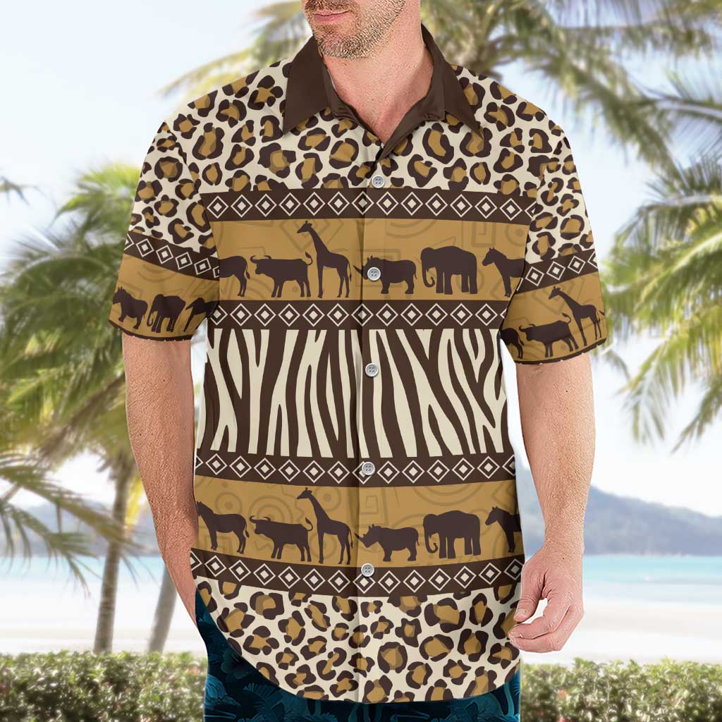 Animal Skin Mix African Pattern Hawaiian Shirt