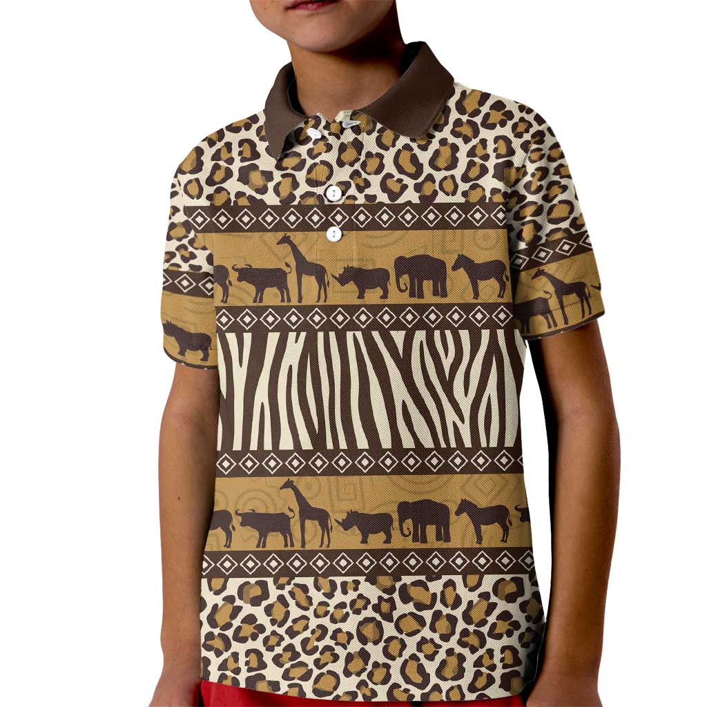 Animal Skin Mix African Pattern Kid Polo Shirt