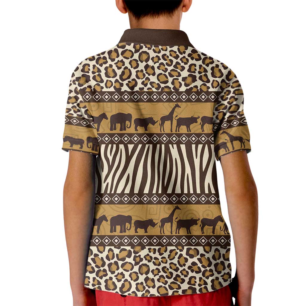 Animal Skin Mix African Pattern Kid Polo Shirt