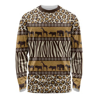 Animal Skin Mix African Pattern Long Sleeve Shirt