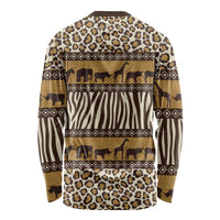 Animal Skin Mix African Pattern Long Sleeve Shirt