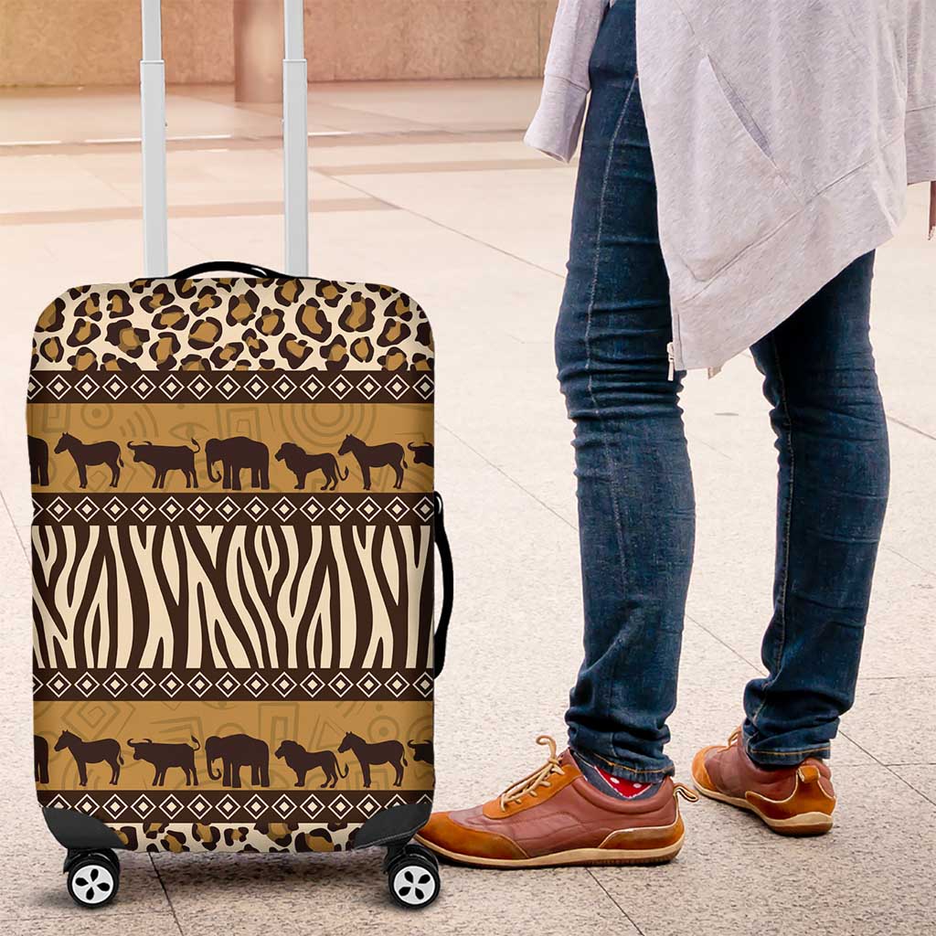 Animal Skin Mix African Pattern Luggage Cover