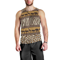 Animal Skin Mix African Pattern Men Tank Top
