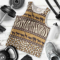 Animal Skin Mix African Pattern Men Tank Top