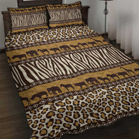 Animal Skin Mix African Pattern Quilt Bed Set