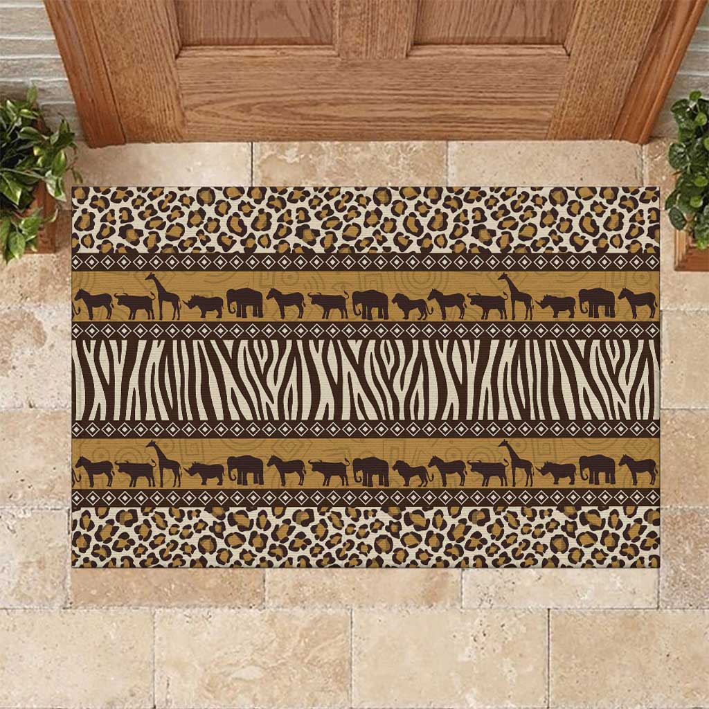Animal Skin Mix African Pattern Rubber Doormat