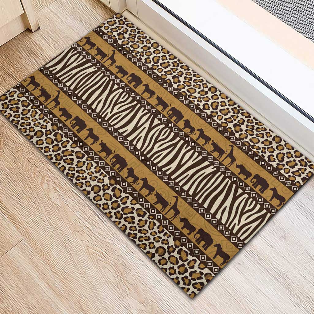 Animal Skin Mix African Pattern Rubber Doormat