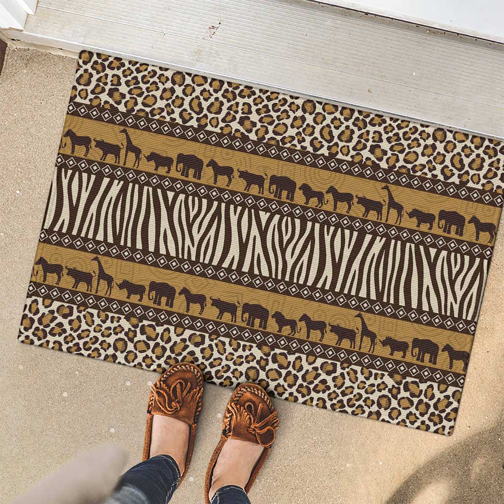 Animal Skin Mix African Pattern Rubber Doormat