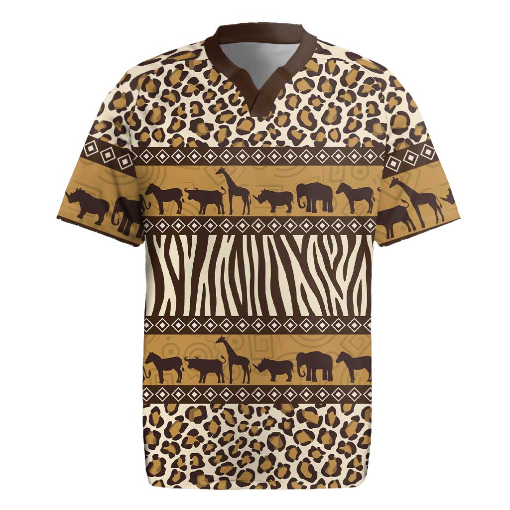 Animal Skin Mix African Pattern Rugby Jersey
