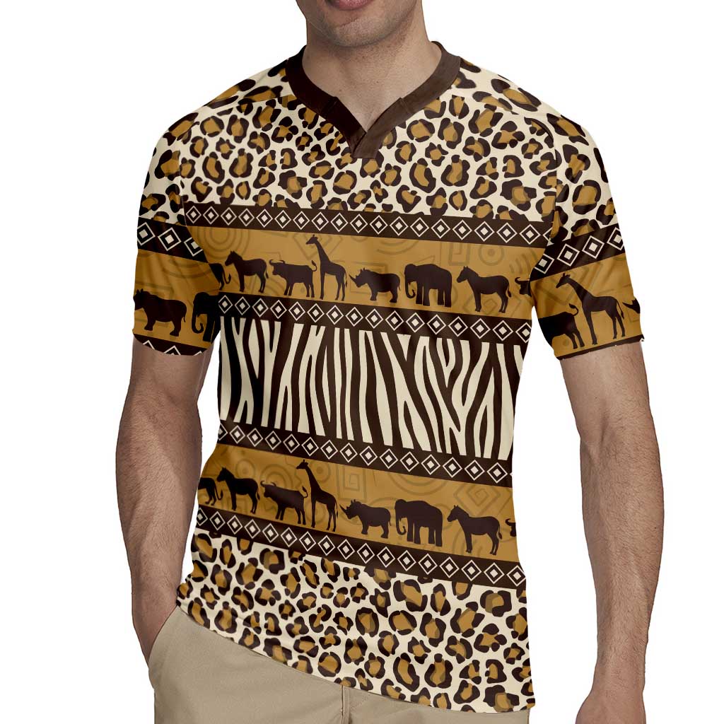 Animal Skin Mix African Pattern Rugby Jersey