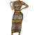 Animal Skin Mix African Pattern Short Sleeve Bodycon Dress