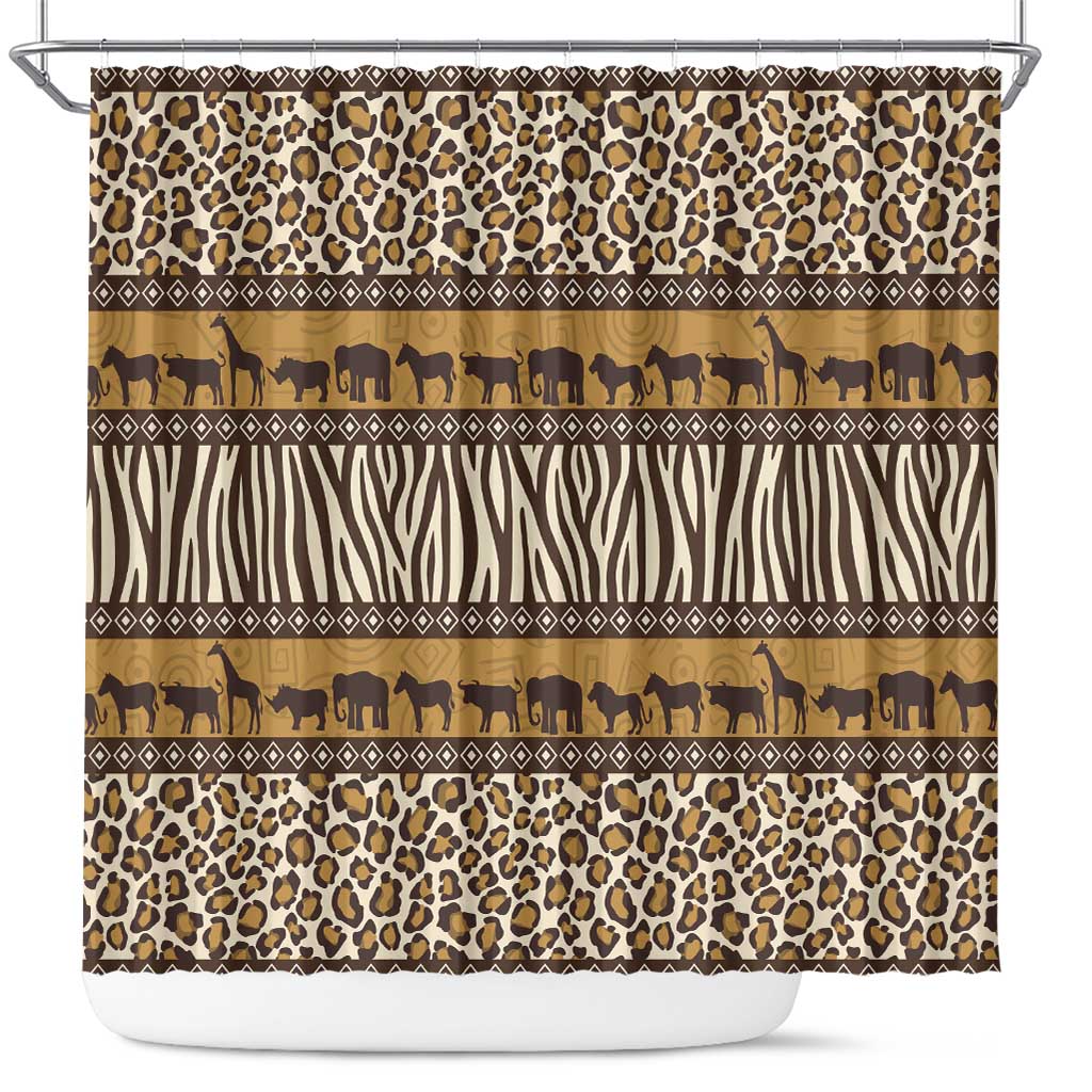 Animal Skin Mix African Pattern Shower Curtain