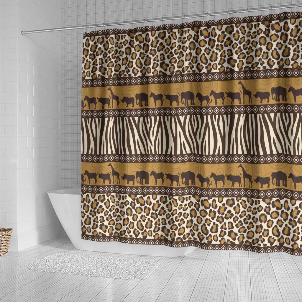 Animal Skin Mix African Pattern Shower Curtain