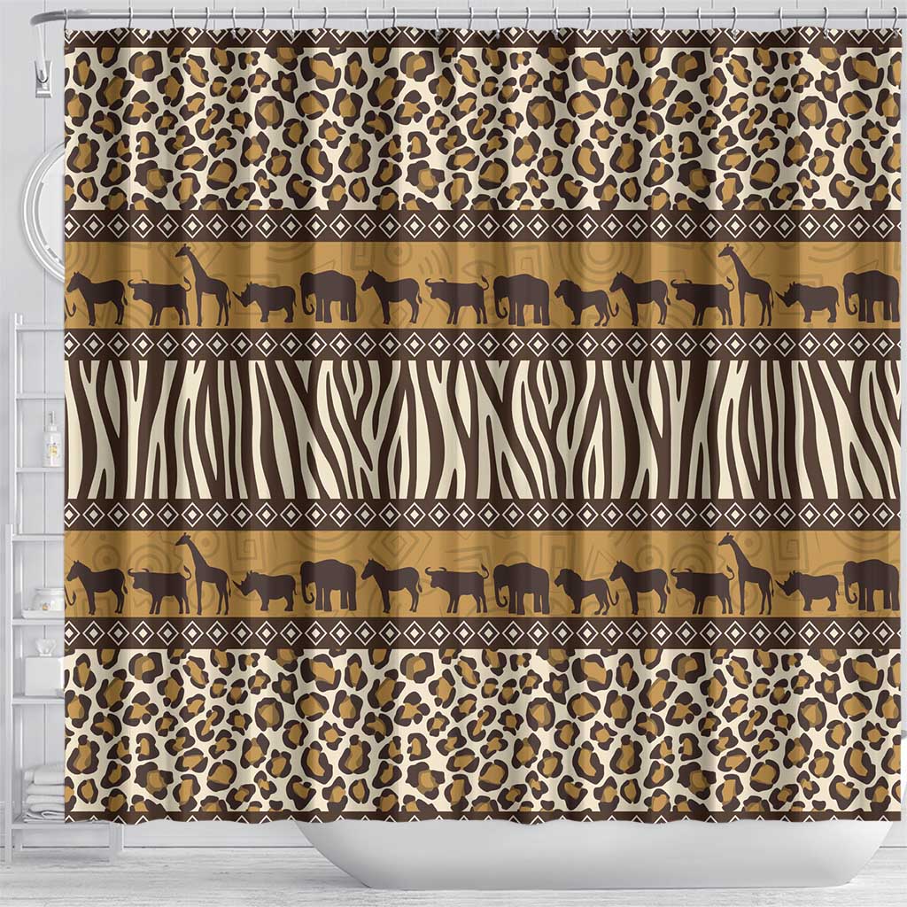Animal Skin Mix African Pattern Shower Curtain
