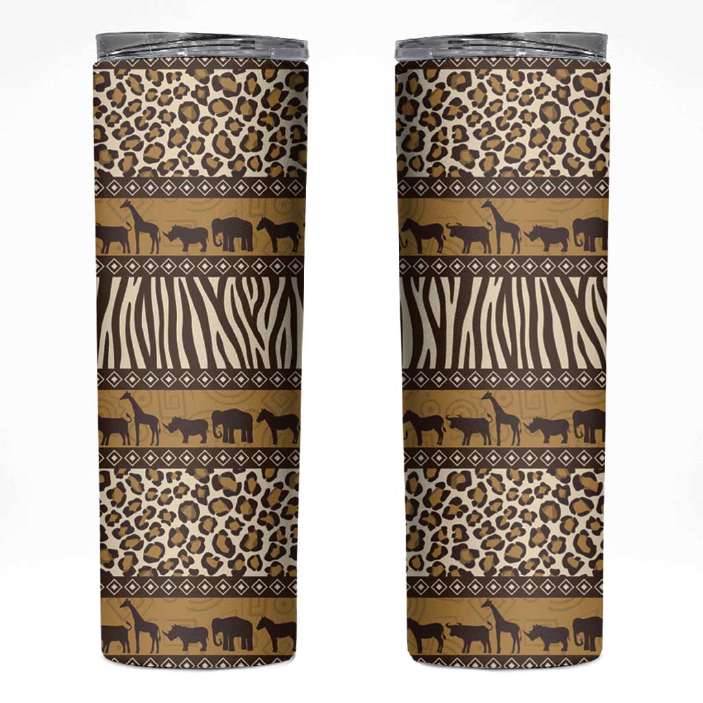 Animal Skin Mix African Pattern Skinny Tumbler