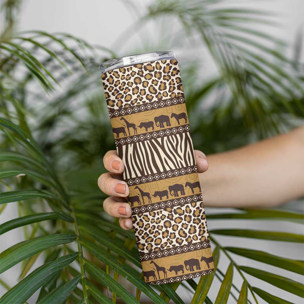 Animal Skin Mix African Pattern Skinny Tumbler