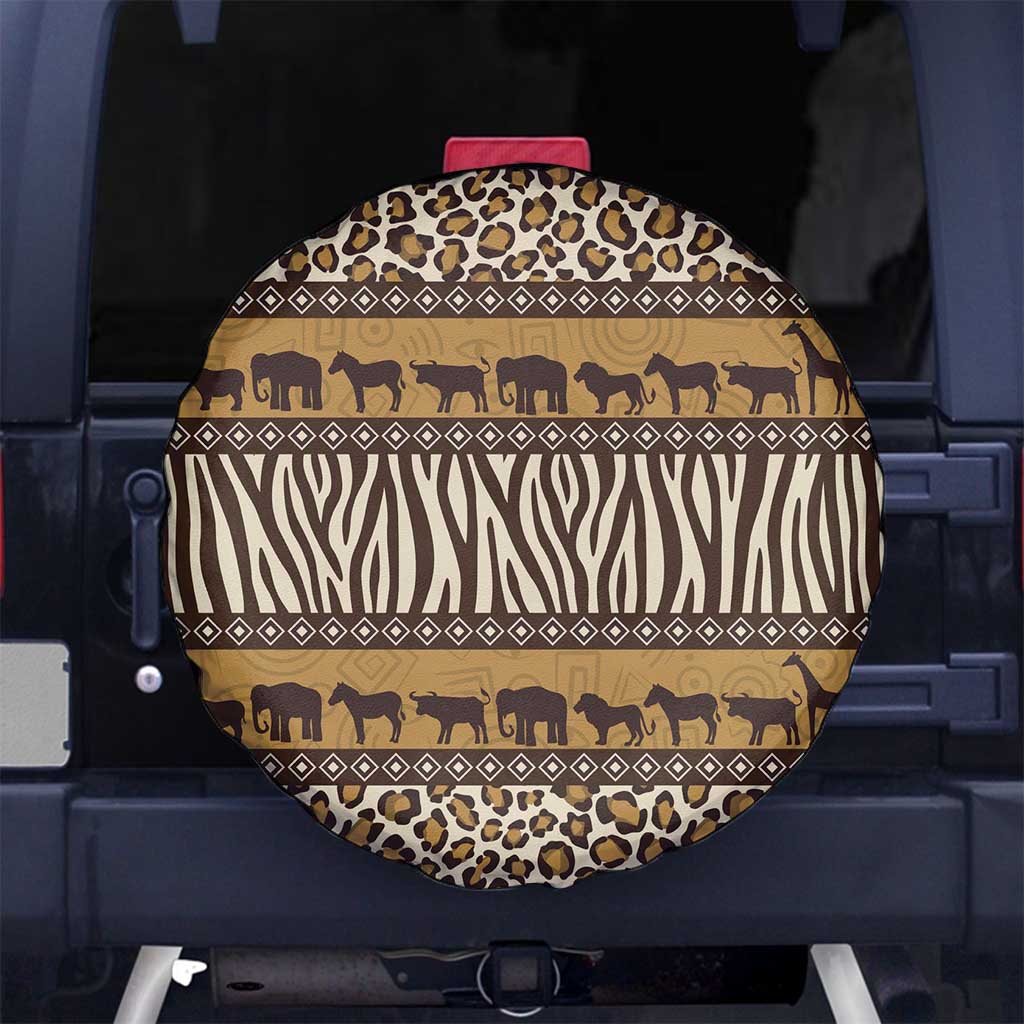 Animal Skin Mix African Pattern Spare Tire Cover
