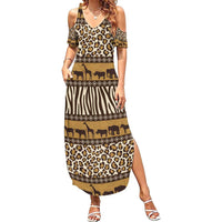 Animal Skin Mix African Pattern Summer Maxi Dress