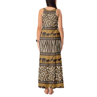 Animal Skin Mix African Pattern Tank Maxi Dress