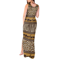 Animal Skin Mix African Pattern Tank Maxi Dress