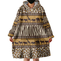 Animal Skin Mix African Pattern Wearable Blanket Hoodie