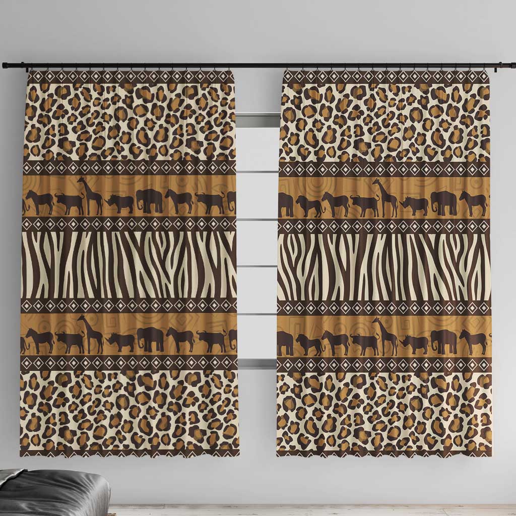 Animal Skin Mix African Pattern Window Curtain