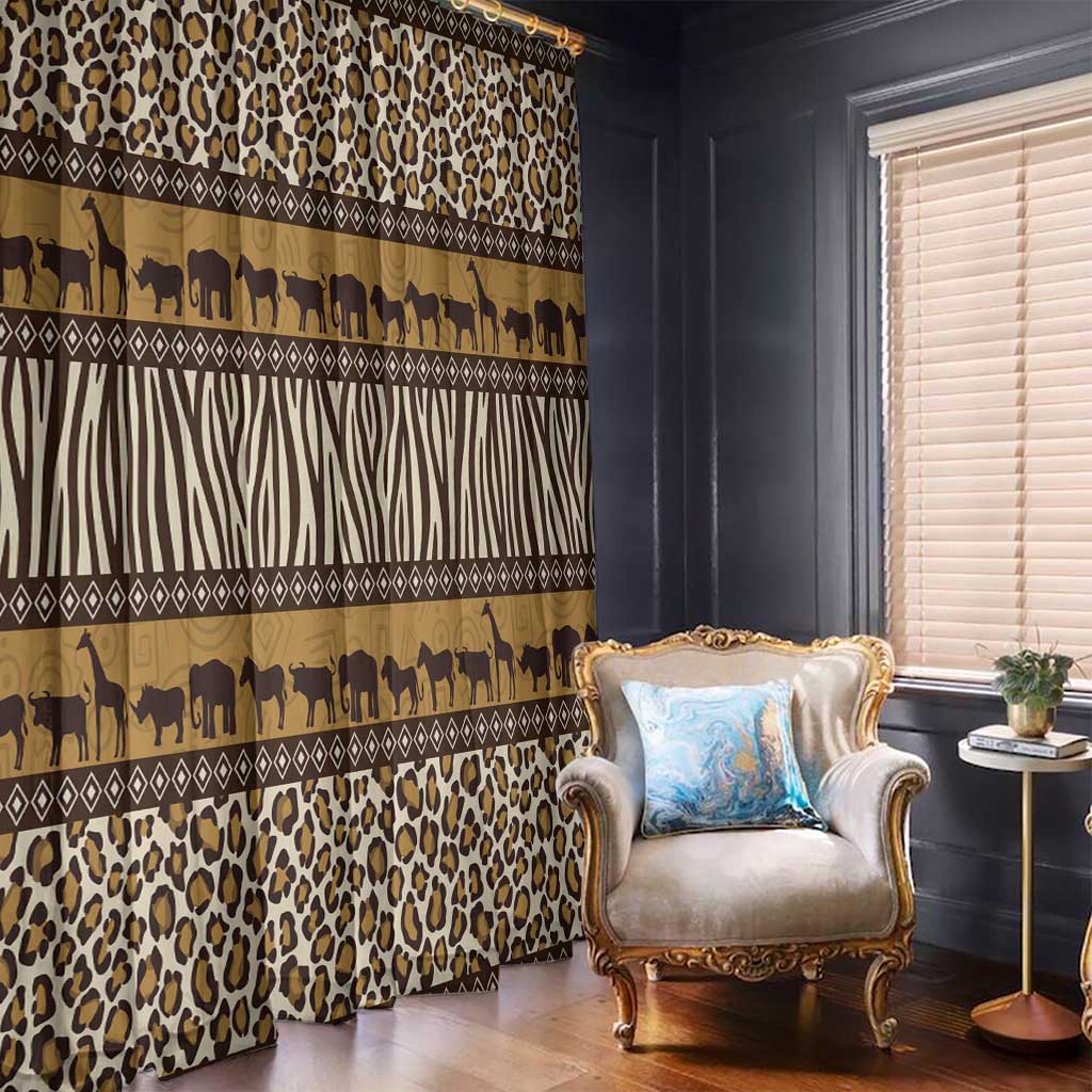 Animal Skin Mix African Pattern Window Curtain