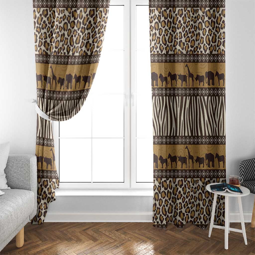 Animal Skin Mix African Pattern Window Curtain