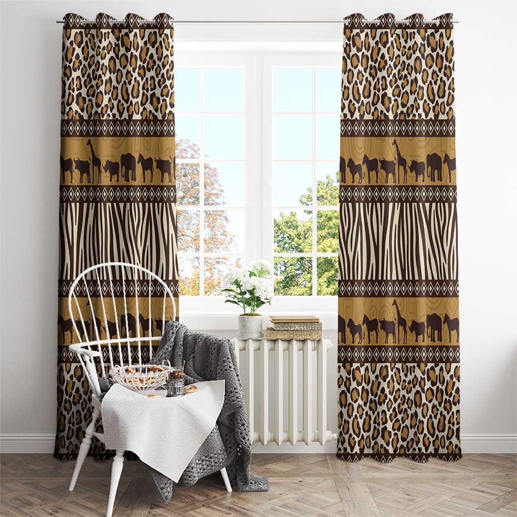 Animal Skin Mix African Pattern Window Curtain