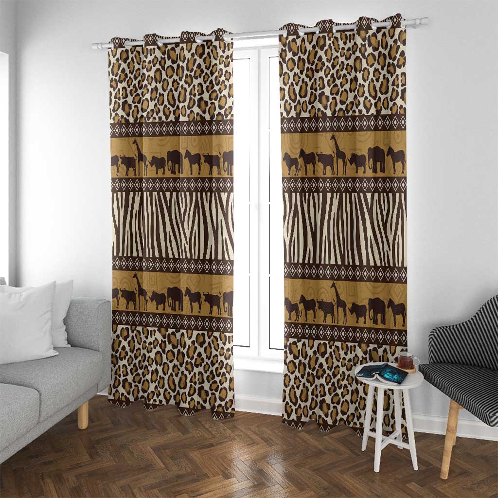 Animal Skin Mix African Pattern Window Curtain